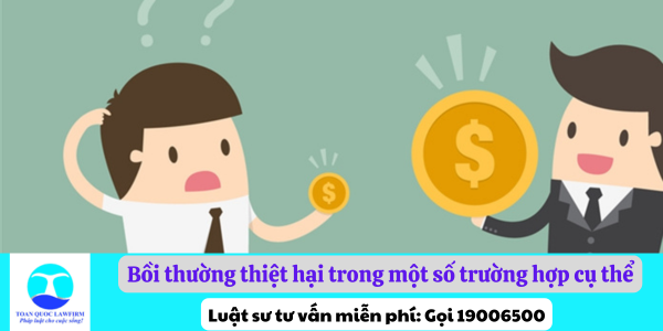 Bồi thường thiệt hại trong một số trường hợp cụ thể