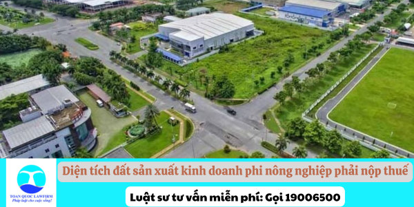 Diện tích đất sản xuất kinh doanh phi nông nghiệp phải nộp thuế