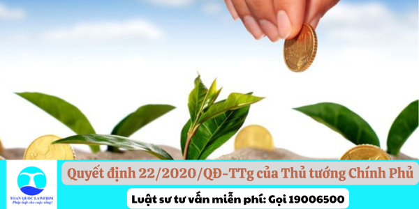 Quyết định 22/2020/QĐ-TTg của Thủ tướng Chính Phủ