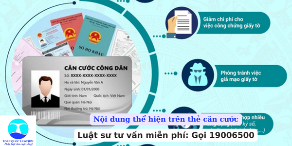 Nội dung thể hiện trên thẻ căn cước