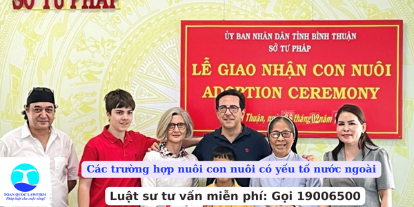 Các trường hợp nuôi con nuôi có yếu tố nước ngoài