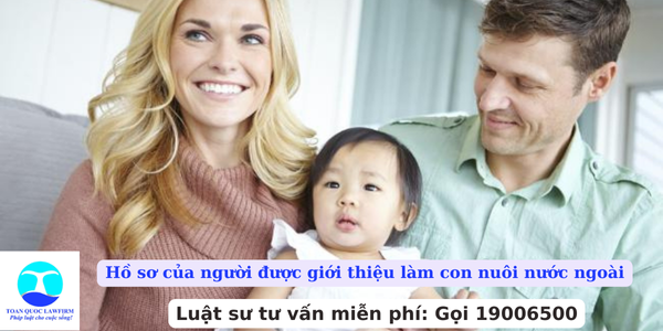 Hồ sơ của người được giới thiệu làm con nuôi nước ngoài