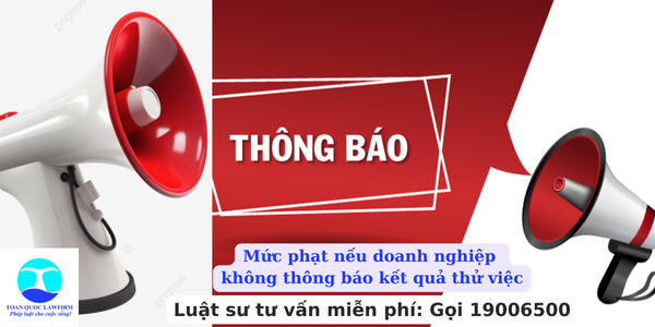 Mức phạt nếu doanh nghiệp không thông báo kết quả thử việc