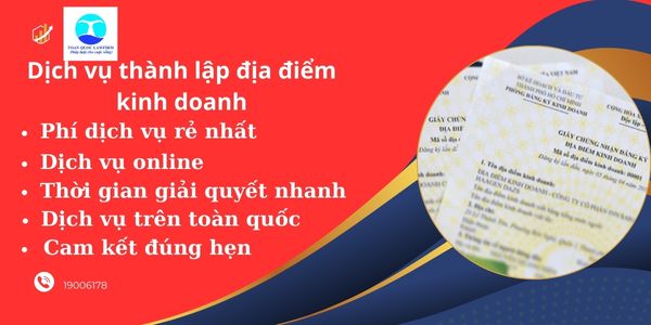 Dịch vụ thành lập địa điểm kinh doanh tại Điên Biên  