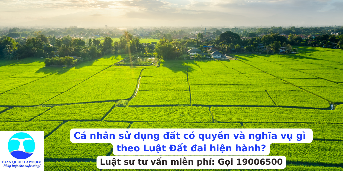 Cá nhân sử dụng đất có quyền và nghĩa vụ gì theo Luật Đất đai hiện hành?