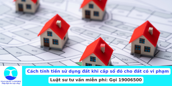 Cách tính tiền sử dụng đất khi cấp sổ đỏ cho đất có vi phạm