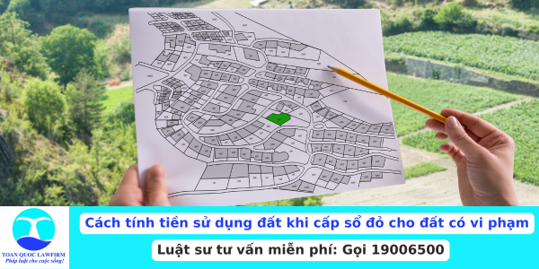 Cách tính tiền sử dụng đất khi cấp sổ đỏ cho đất có vi phạm