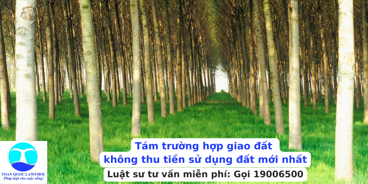 Tám trường hợp giao đất không thu tiền sử dụng đất mới nhất