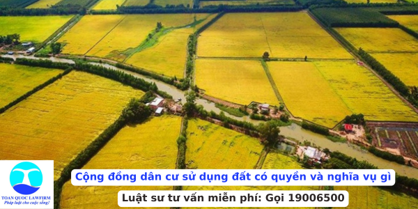 Cộng đồng dân cư sử dụng đất có quyền và nghĩa vụ gì