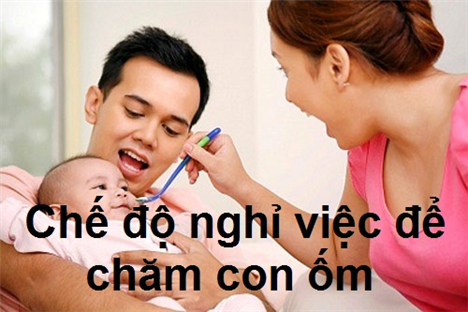 Có được hưởng tiền chế độ con ốm cho những ngày nghỉ chăm sóc con