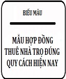 Mẫu hợp đồng thuê nhà trọ mới nhất 2017