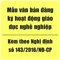 Mẫu văn bản đăng ký hoạt động giáo dục nghề nghiệp