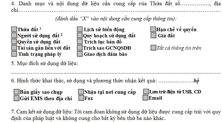 Tải mẫu phiếu yêu cầu cung cấp thông tin dữ liệu về nhà ở và thị trường bất động sản