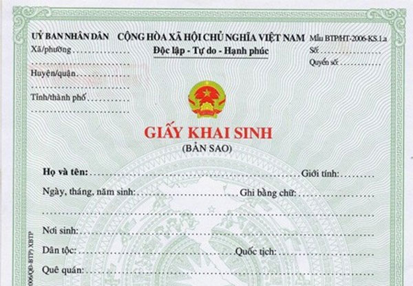 Làm lại Giấy khai sinh khi bị mất