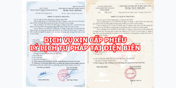 Dịch vụ xin cấp phiếu lý lịch tư pháp tại Điện Biên