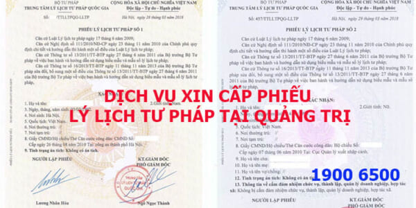 Dịch vụ xin cấp phiếu lý lịch tư pháp tại Quảng Trị