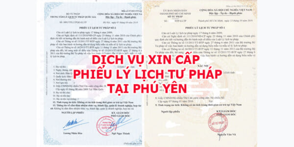 Dịch vụ xin cấp phiếu lý lịch tư pháp tại Phú Yên