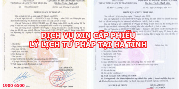 Dịch vụ xin cấp phiếu lý lịch tư pháp tại Hà Tĩnh
