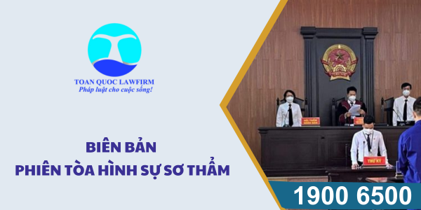 biên bản phiên tòa hình sự sơ thẩm 